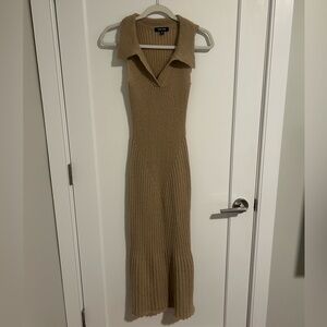 Tan Knit Dress